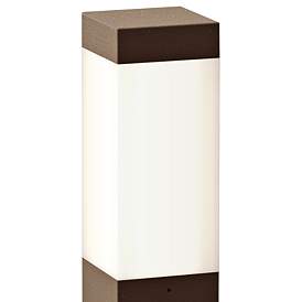 Image2 of Inside Out Square Column 16"H Textured Bronze LED Bollard more views