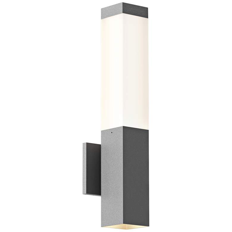 Image 1 Inside Out Square Column&#8482; 19 1/2 inch High Gray LED Wall Light