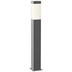 Inside Out Square Column 28&quot;H Textured Gray LED Bollard