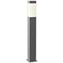 Inside Out Square Column 28"H Textured Gray LED Bollard
