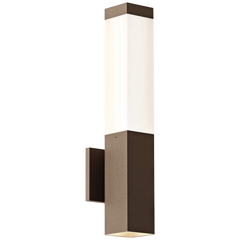 Image 1 Inside Out Square Column&trade; 19 1/2 inchH Bronze LED Wall Light