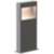 Inside Out Square Curve 16" High Textured Gray LED Bollard