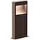 Inside Out Square Curve 16"H Textured Bronze LED Bollard