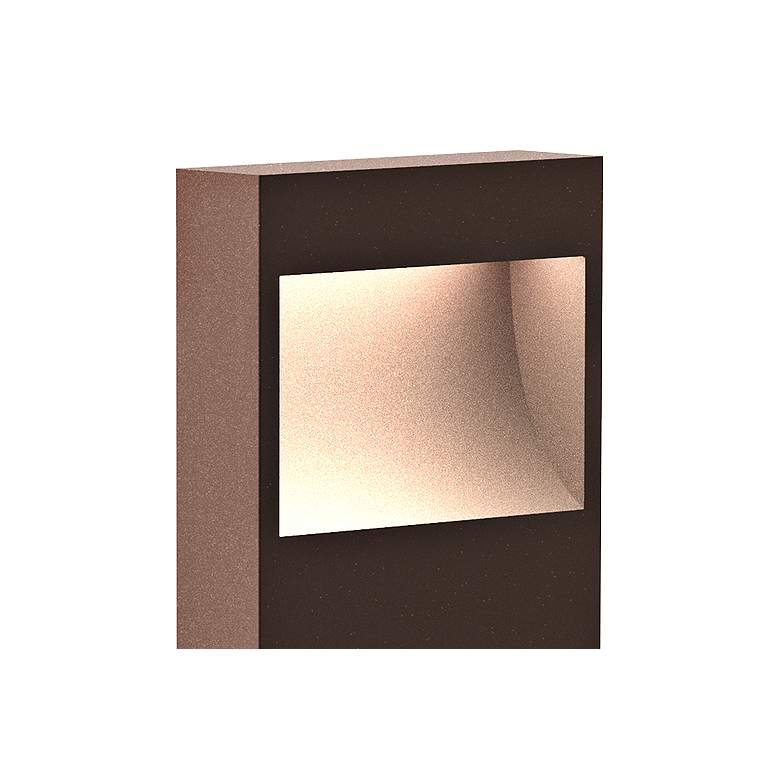 Inside Out Square Curve 28&quot;H Textured Bronze LED Bollard more views