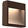 Inside Out Square Curve™ 7"H Bronze LED Outdoor Wall Light