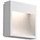 Inside Out Square Curve™ 7"H White LED Outdoor Wall Light