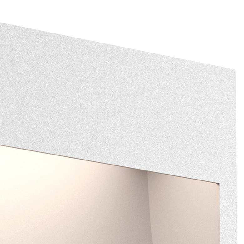 Image 2 Inside Out Square Curve™ 7"H White LED Outdoor Wall Light more views