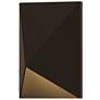Inside Out Triform 4.5" High Textured Bronze Compact LED Wall Sconce