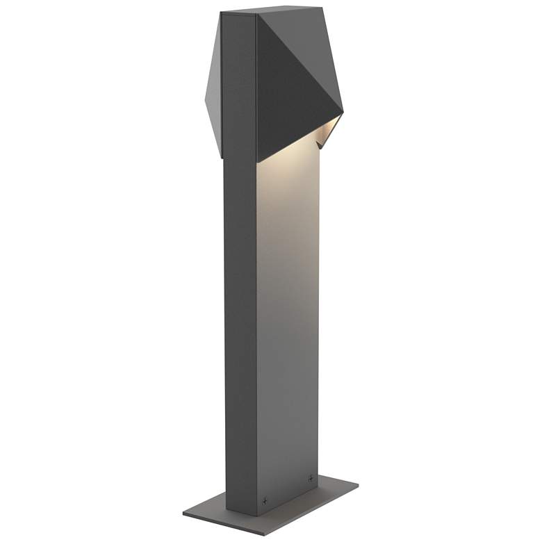 Image 1 Inside Out Triform Compact 16" LED Double Bollard - Textured Gray