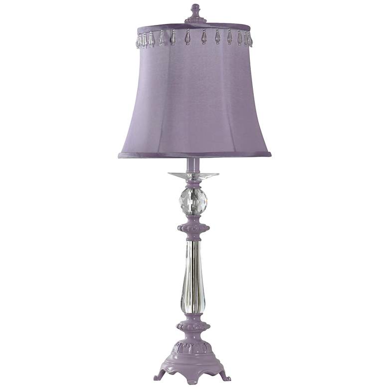 Image 1 Inspiration 27" Traditional Acrylic and Purple Lavender Table Lamp