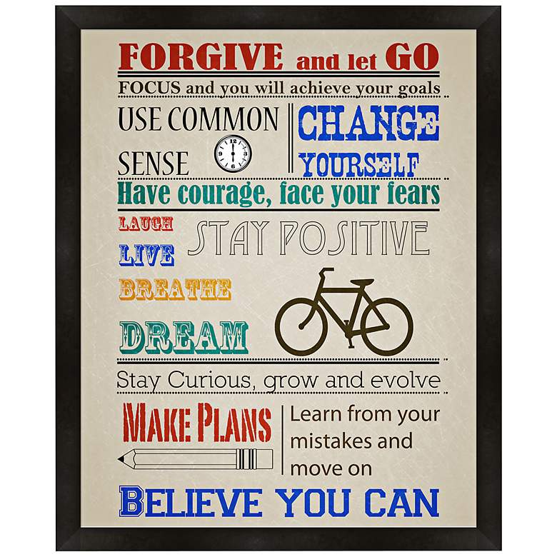 Image 1 Inspirational Thoughts 22 inch High Framed Giclee Wall Art