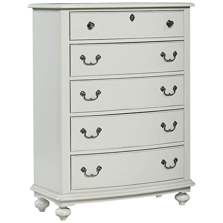 Image 1 Inspirations 38 inch Wide Morning Mist Gray 5-Drawer Chest