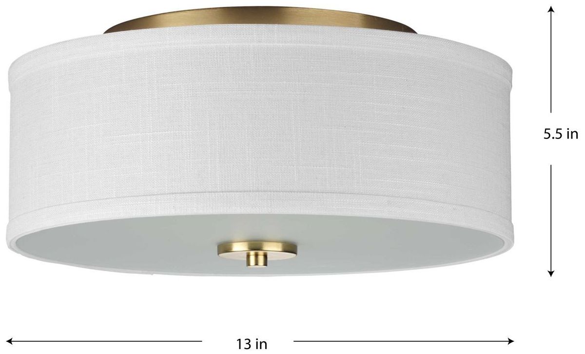 Image 4 Inspire Collection 13" Two-Light Flush Mount more views