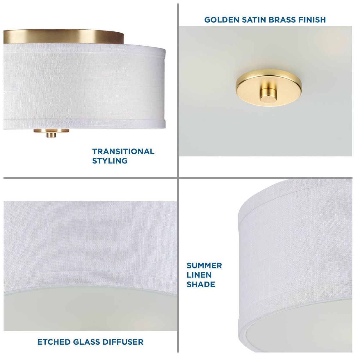 Inspire Collection 13" Two-Light Flush Mount