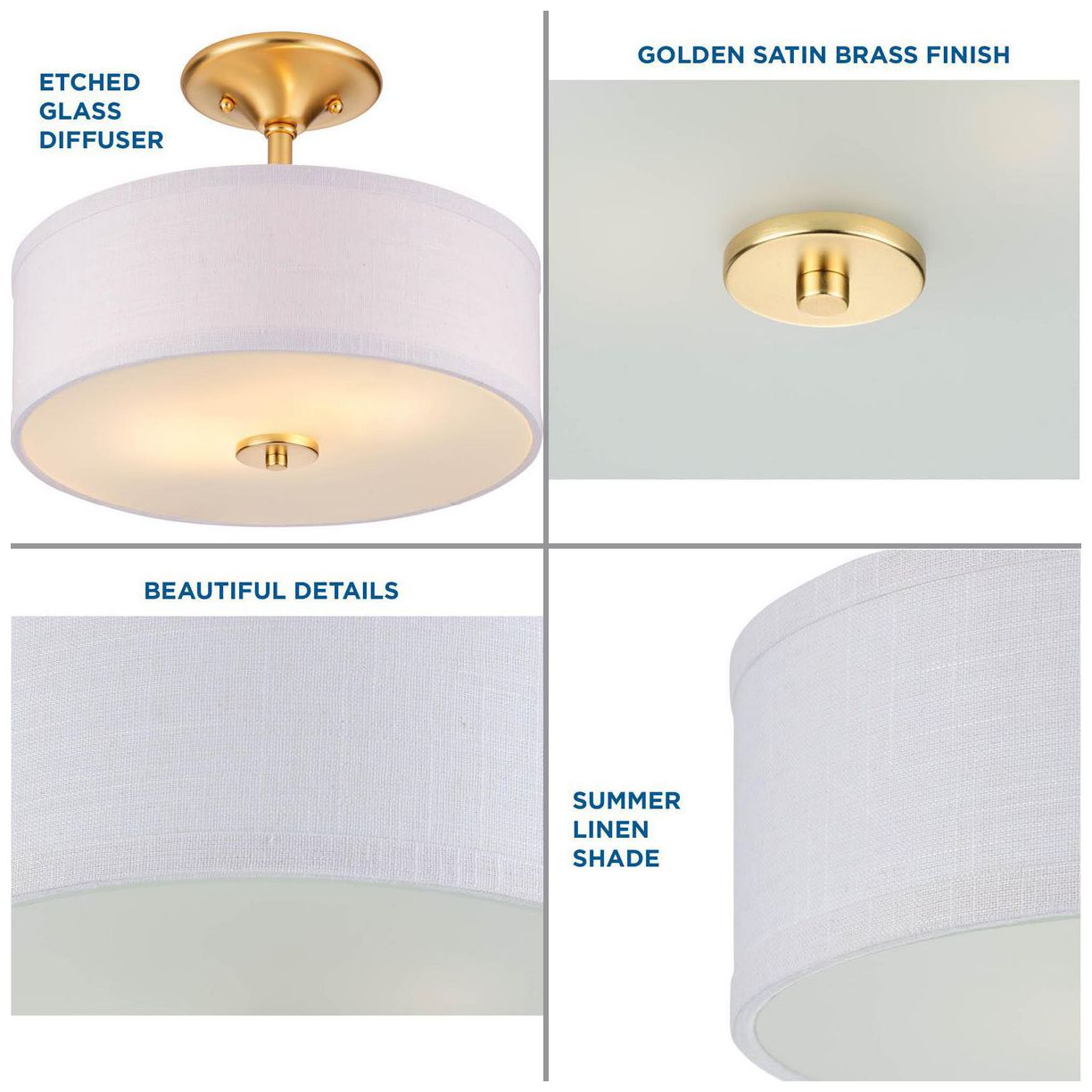 Inspire Collection 13" Two-Light Semi-Flush