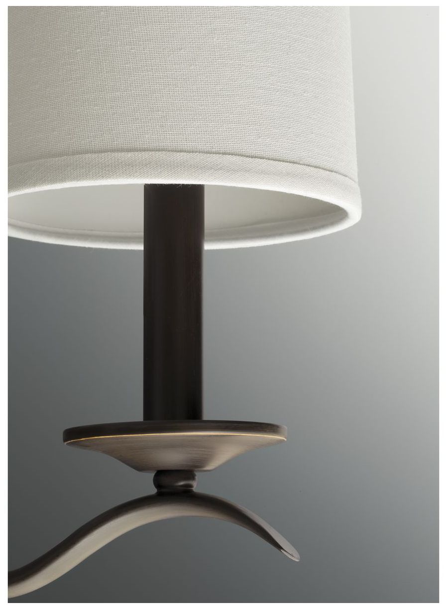Image 6 Inspire Collection Nine-Light Off-White Linen Shade Chandelier Light more views