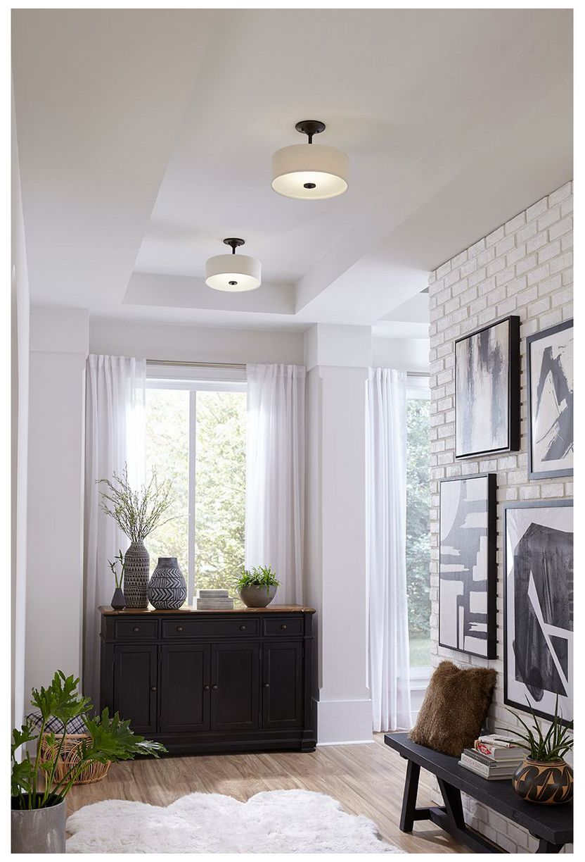 Image 2 Inspire Collection One-Light 13" LED Semi-Flush Mount more views