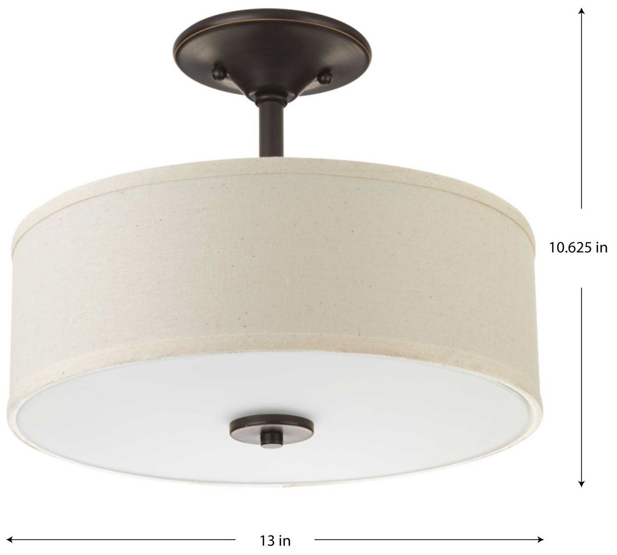 Image 4 Inspire Collection One-Light 13" LED Semi-Flush Mount more views