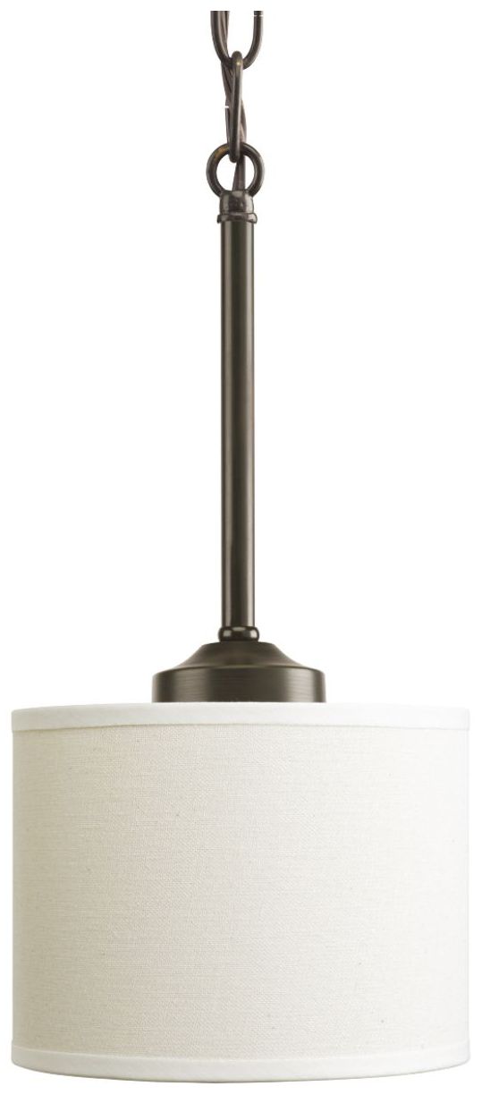 Inspire Collection One-Light Off-white Shade Mini-Pendant Light