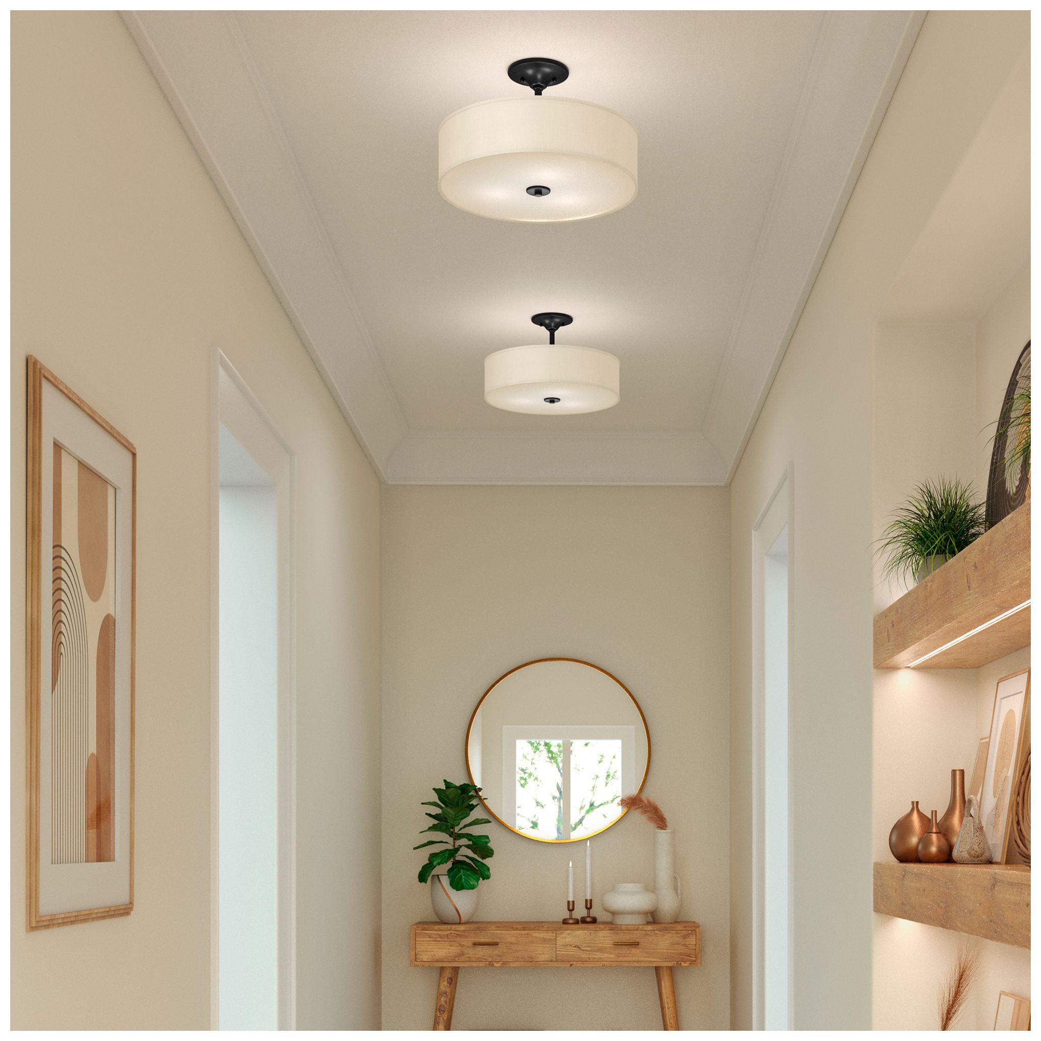 Image 2 Inspire Collection Three-Light 18" Semi-Flush Mount P350168 more views
