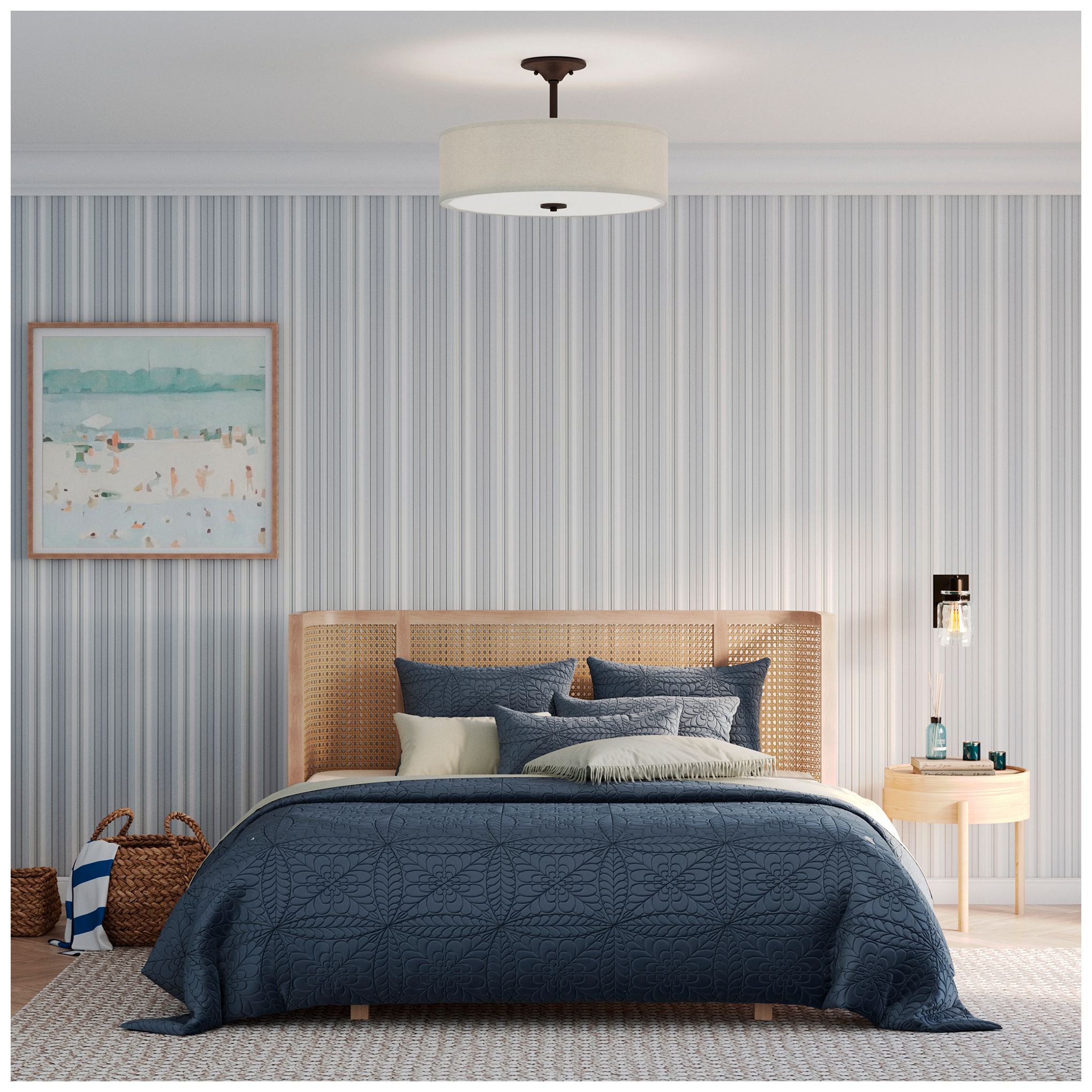 Inspire Collection Three-Light 18" Semi-Flush Mount P350168