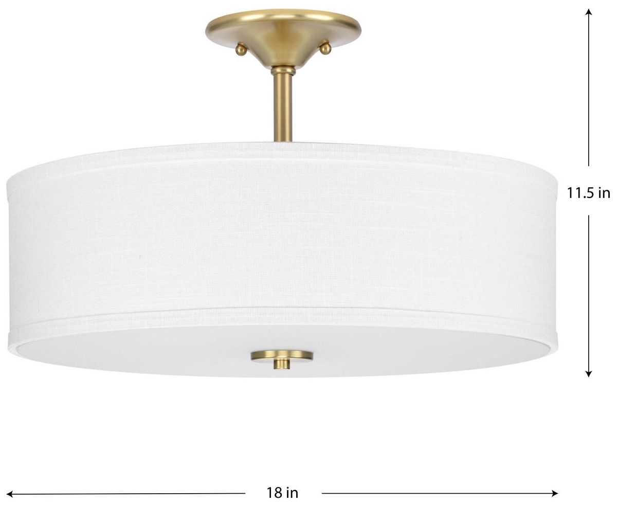 Image 2 Inspire Collection Three-Light 18" Semi-Flush Mount P350167 more views