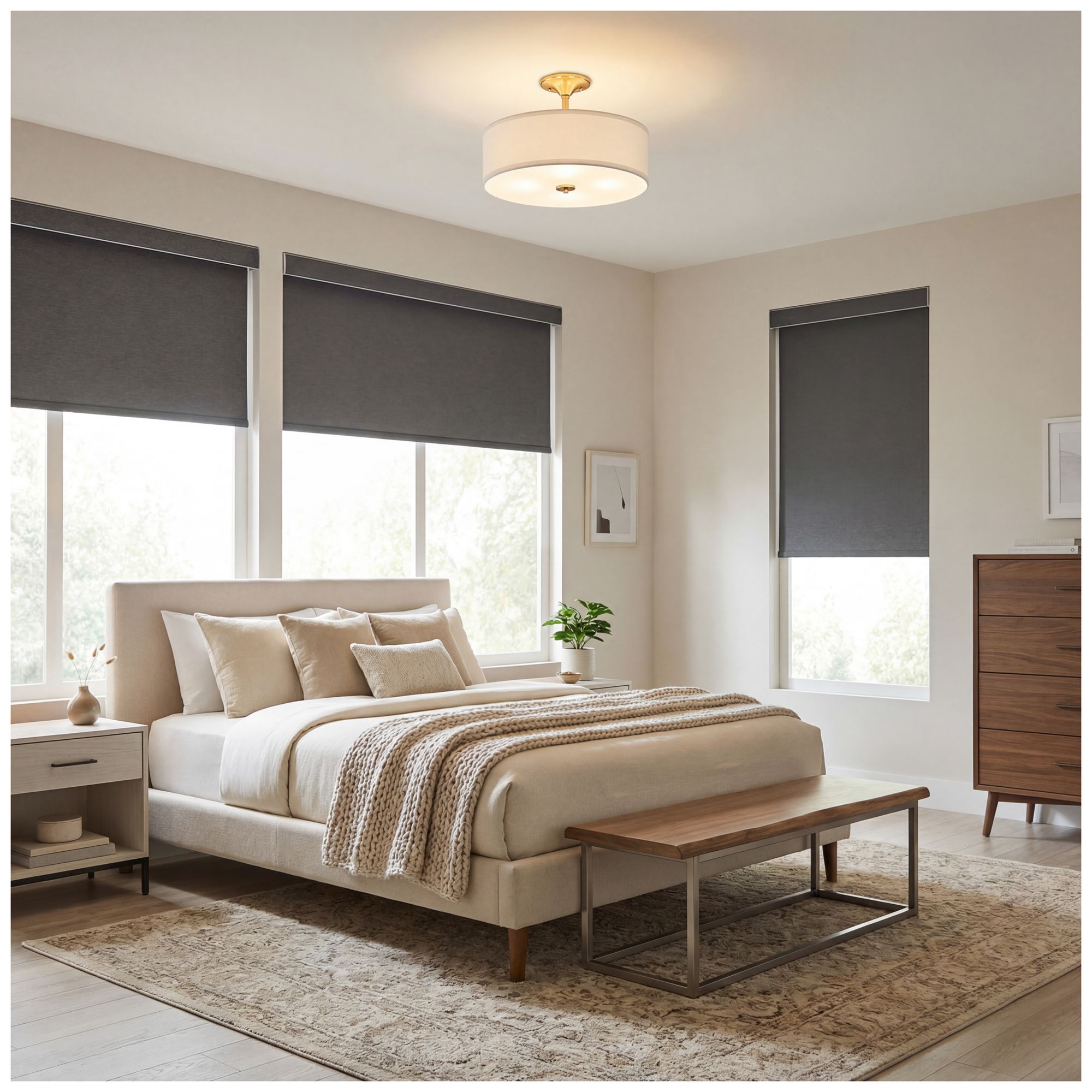 Inspire Collection Three-Light 18" Semi-Flush Mount P350167