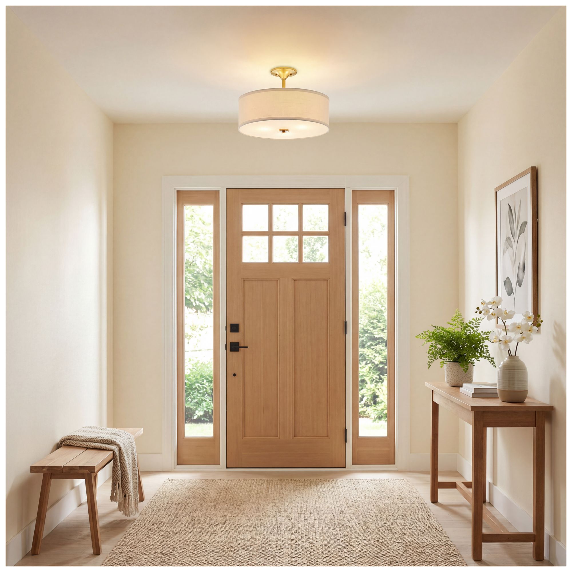 Inspire Collection Three-Light 18" Semi-Flush Mount P350167
