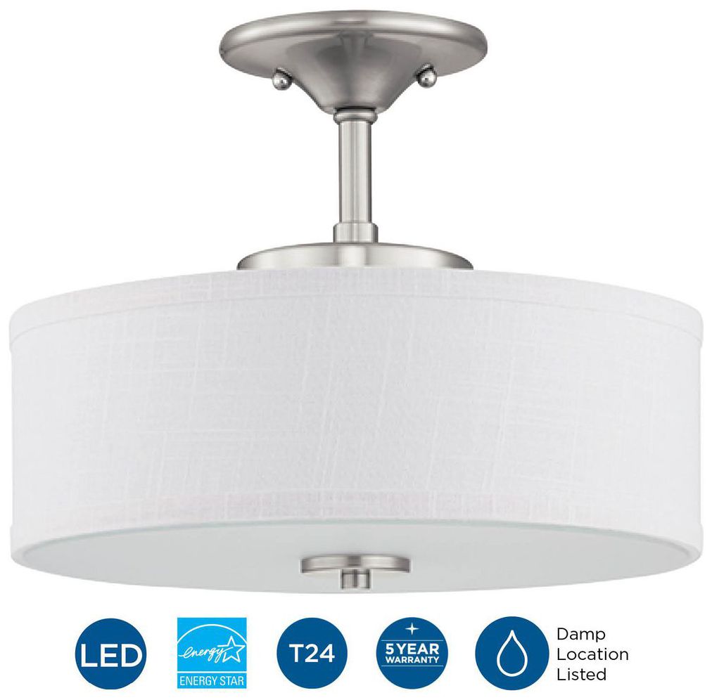 Inspire LED Collection 13" LED Semi-Flush