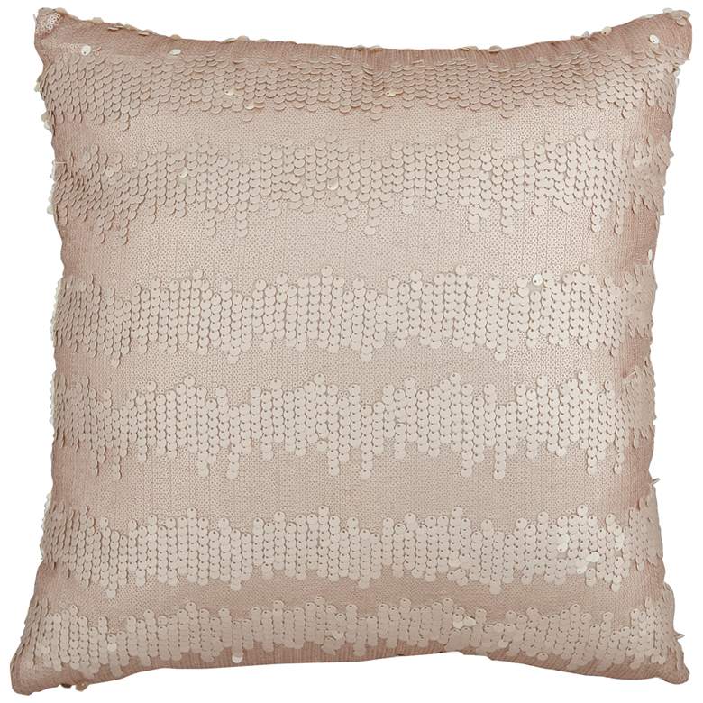 Image 2 Inspire Me! Home Decor Champagne Sequin 18 inch Square Pillow