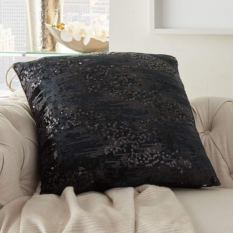 Image 1 Inspire Me! Home Decor Sequin Shimmer 20 inch Square Pillow