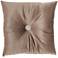 Inspire Me! Home Decor Taupe Center Brooch 18" Square Pillow