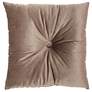 Inspire Me! Home Decor Taupe Center Brooch 18" Square Pillow