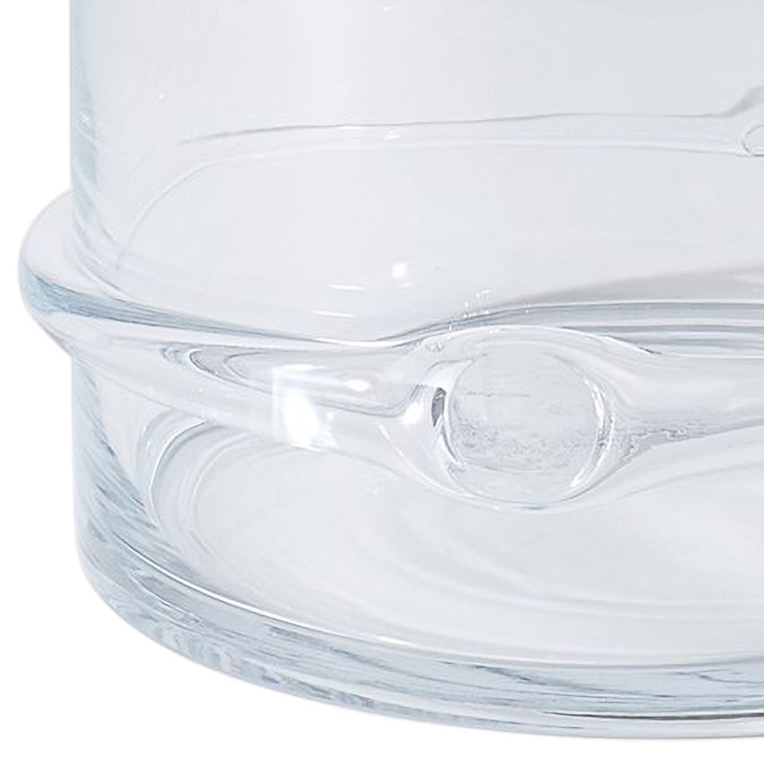 Image 3 Intaglio Clear Glass Pillar Hurricane Candle Holder more views