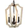 1_Integrifolia 16" Wide Distressed White 4-Light Chandelier