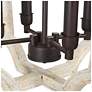3_Integrifolia 16" Wide Distressed White 4-Light Chandelier more views