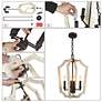 5_Integrifolia 16" Wide Distressed White 4-Light Chandelier more views