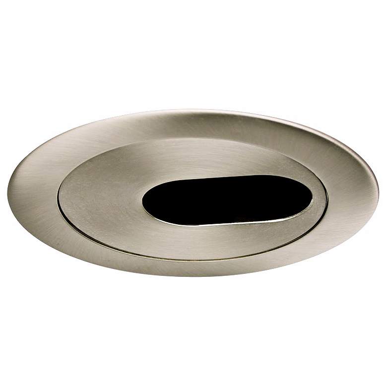 Image 1 Intense 4" Low Volt Satin Nickel Slot Recessed Lighting Trim
