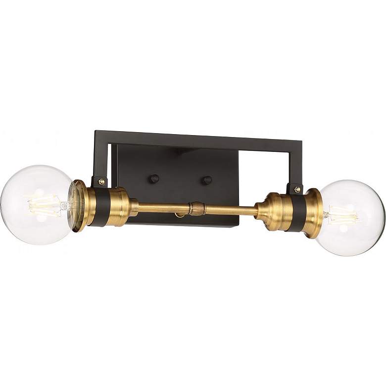 Image 3 Intention; 2 Light; Vanity; Warm Brass and Black Finish more views