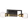 3_Intention; 2 Light; Vanity; Warm Brass and Black Finish more views