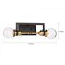 5_Intention; 2 Light; Vanity; Warm Brass and Black Finish more views