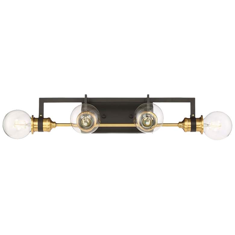Image 1 Intention; 4 Light; Vanity; Warm Brass and Black Finish