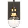 1_Intention 6 1/2" High Warm Brass and Black Wall Sconce