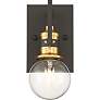 2_Intention 6 1/2" High Warm Brass and Black Wall Sconce more views