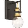 3_Intention 6 1/2" High Warm Brass and Black Wall Sconce more views