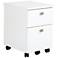 Interface Pure White 2-Drawer Mobile File Cabinet