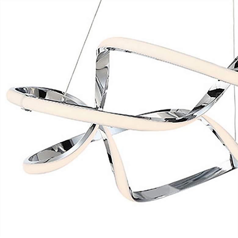 Image 3 Interlace 3.5 inchH x 28 inchW 1-Light Pendant in Chrome more views