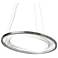 Interlace 30" Wide Satin Nickel Ring LED Pendant Light