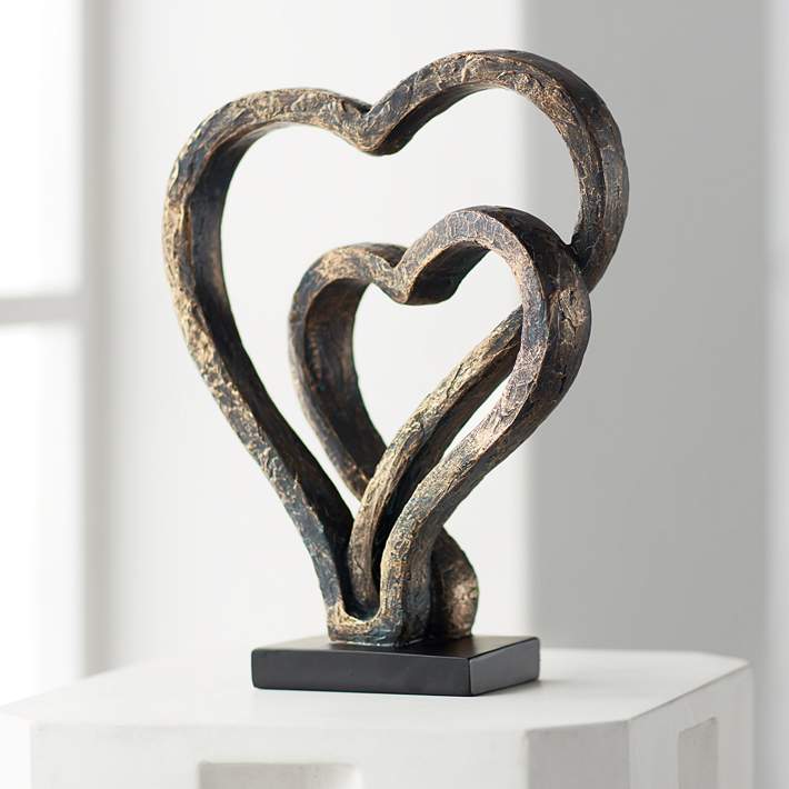 3 interlocking hearts clip art