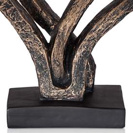 Image4 of Interlocking Hearts 11 3/4" High Bronze Finish Sculpture more views
